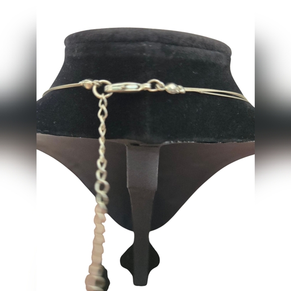 Vintage 90s Elegant Green Floral Necklace - Picture 3 of 3